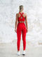 Soutien-gorge de sport rouge croisé Lismina